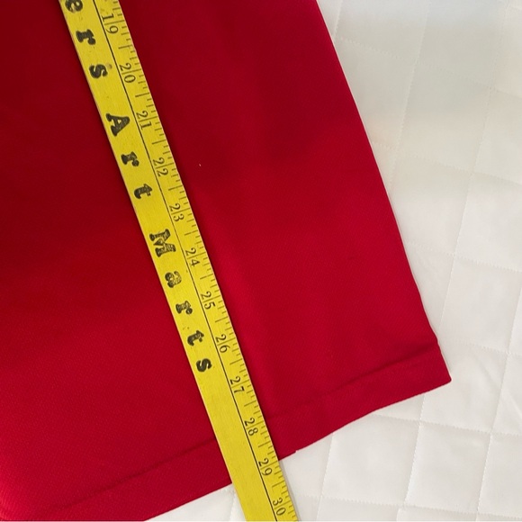 Adidas Golf Polo Shirt 3 Stripes Mens XL Red Performance Short Sleeve - Picture 7 of 11